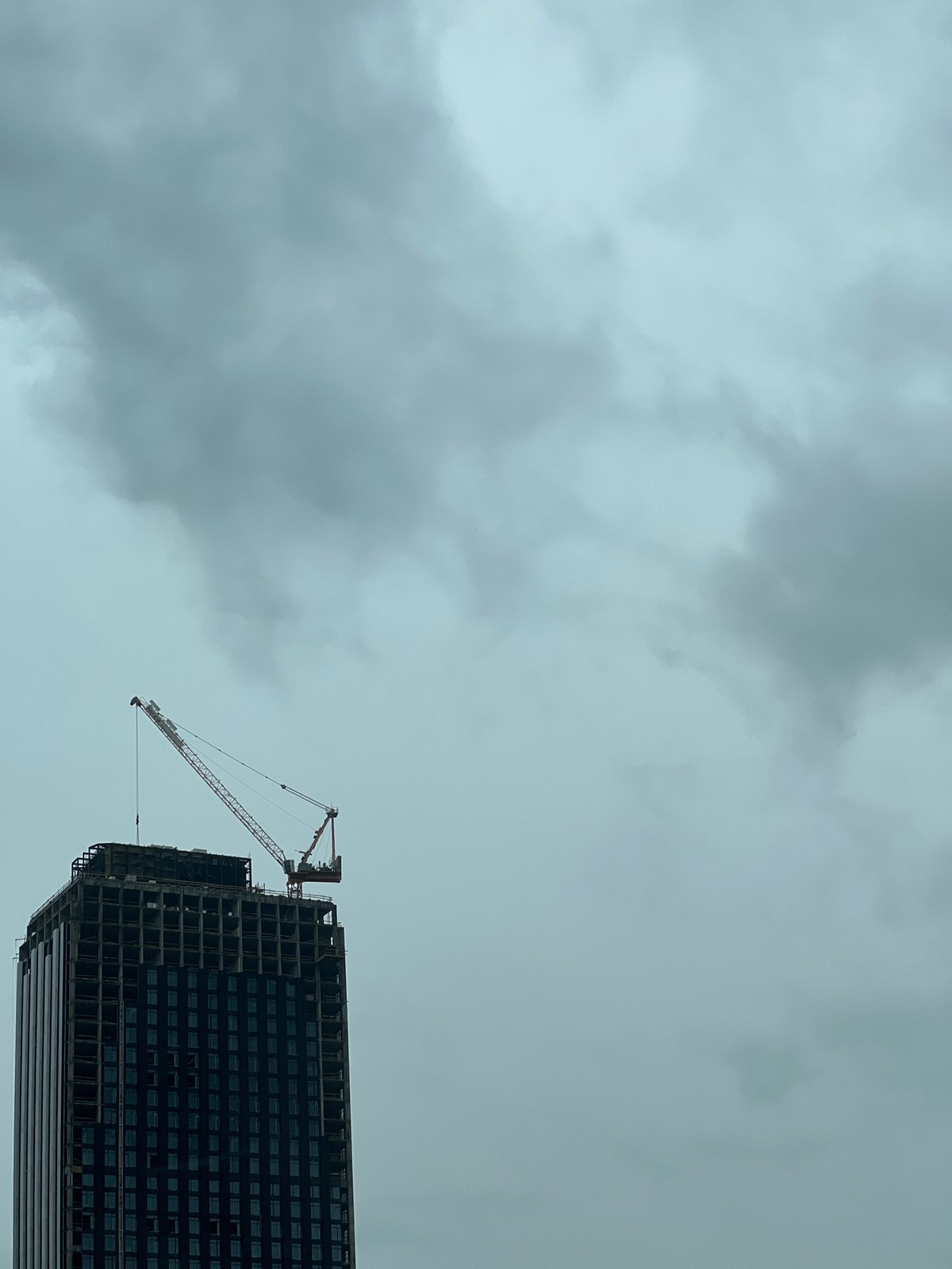 Construction activity documented at Khimki residential complex