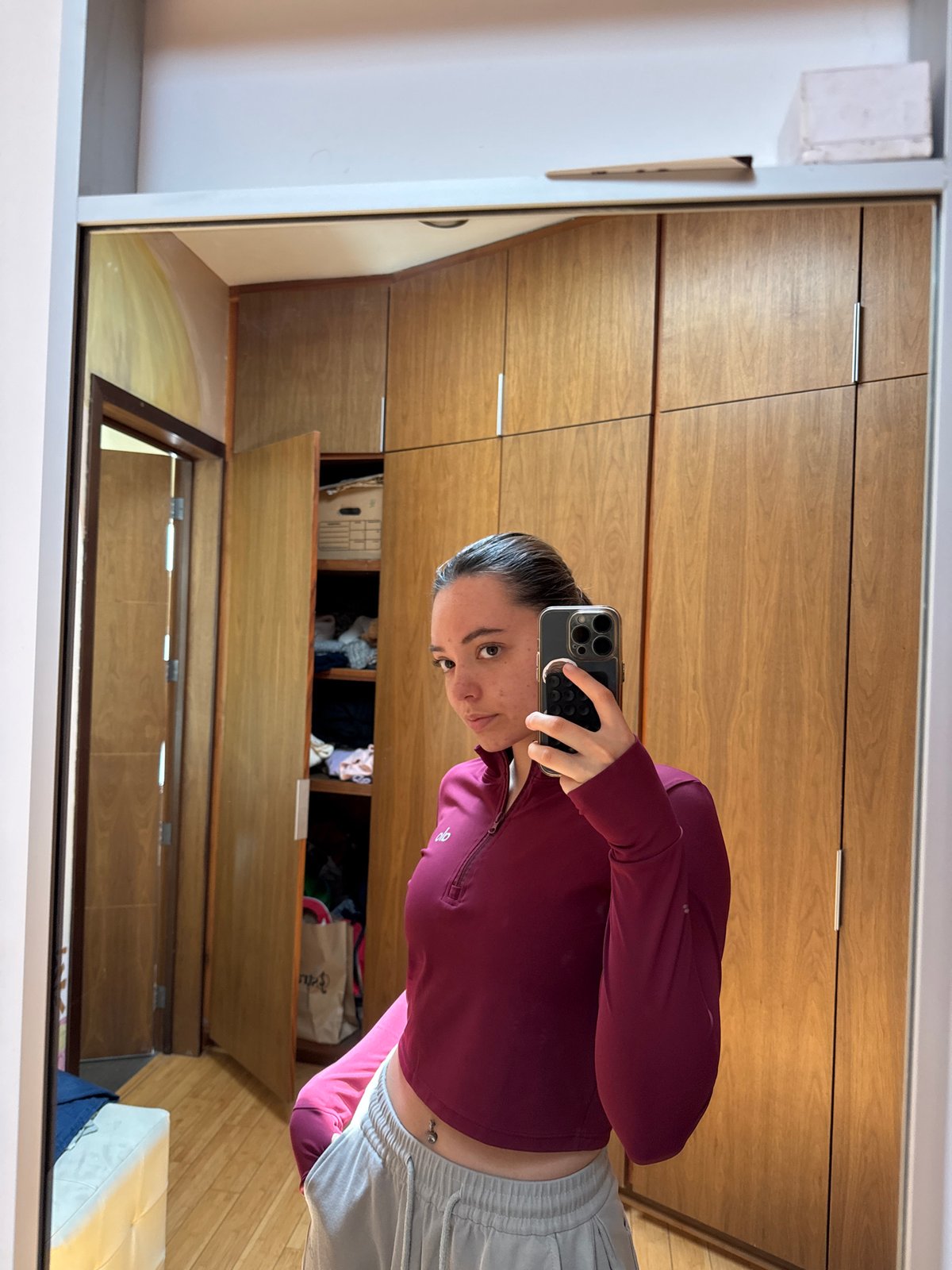 Mirror selfie captured with multi-lens smartphone in Mexico