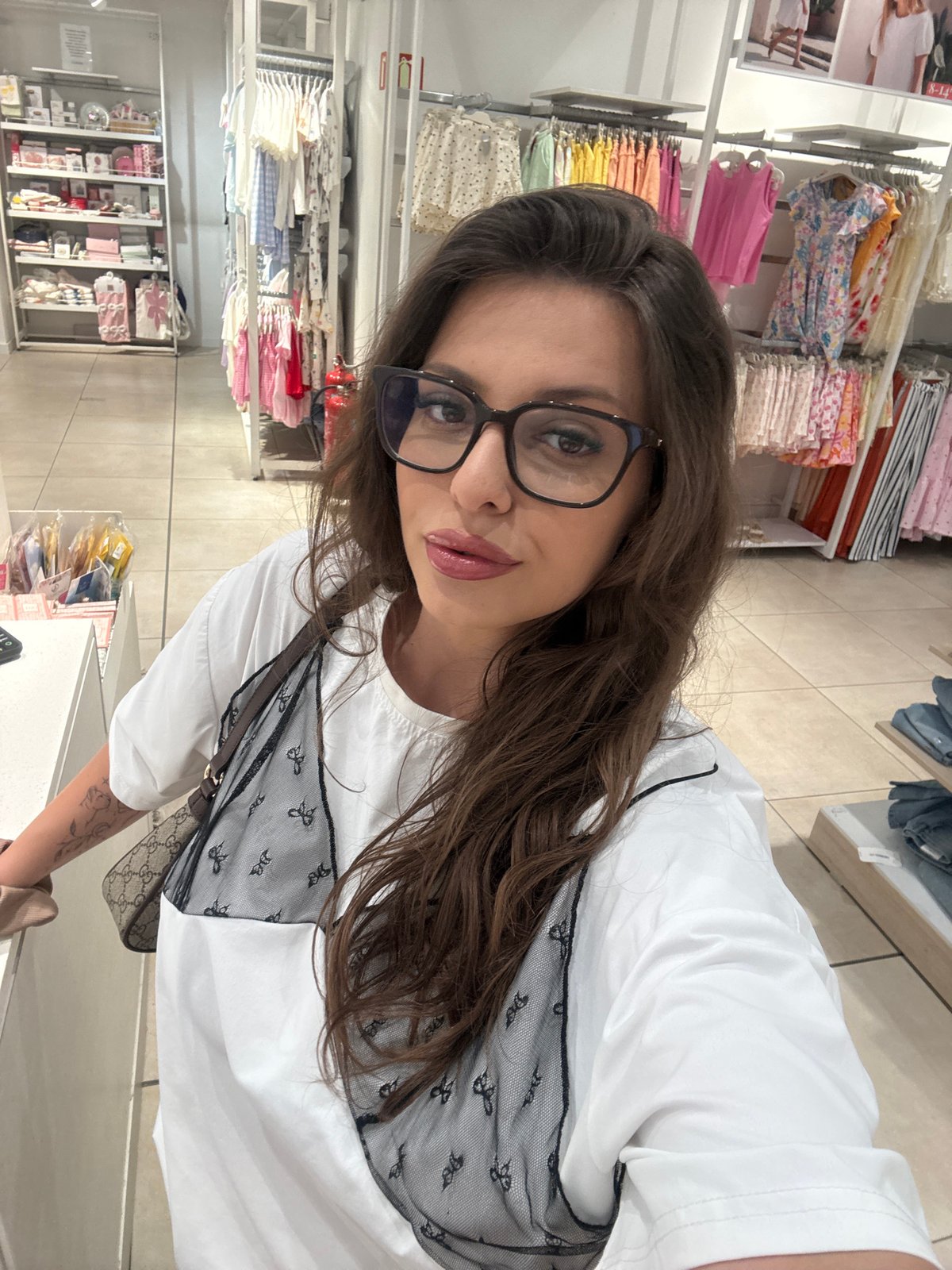Shopping mall selfie session in Plovdiv with outfit changes