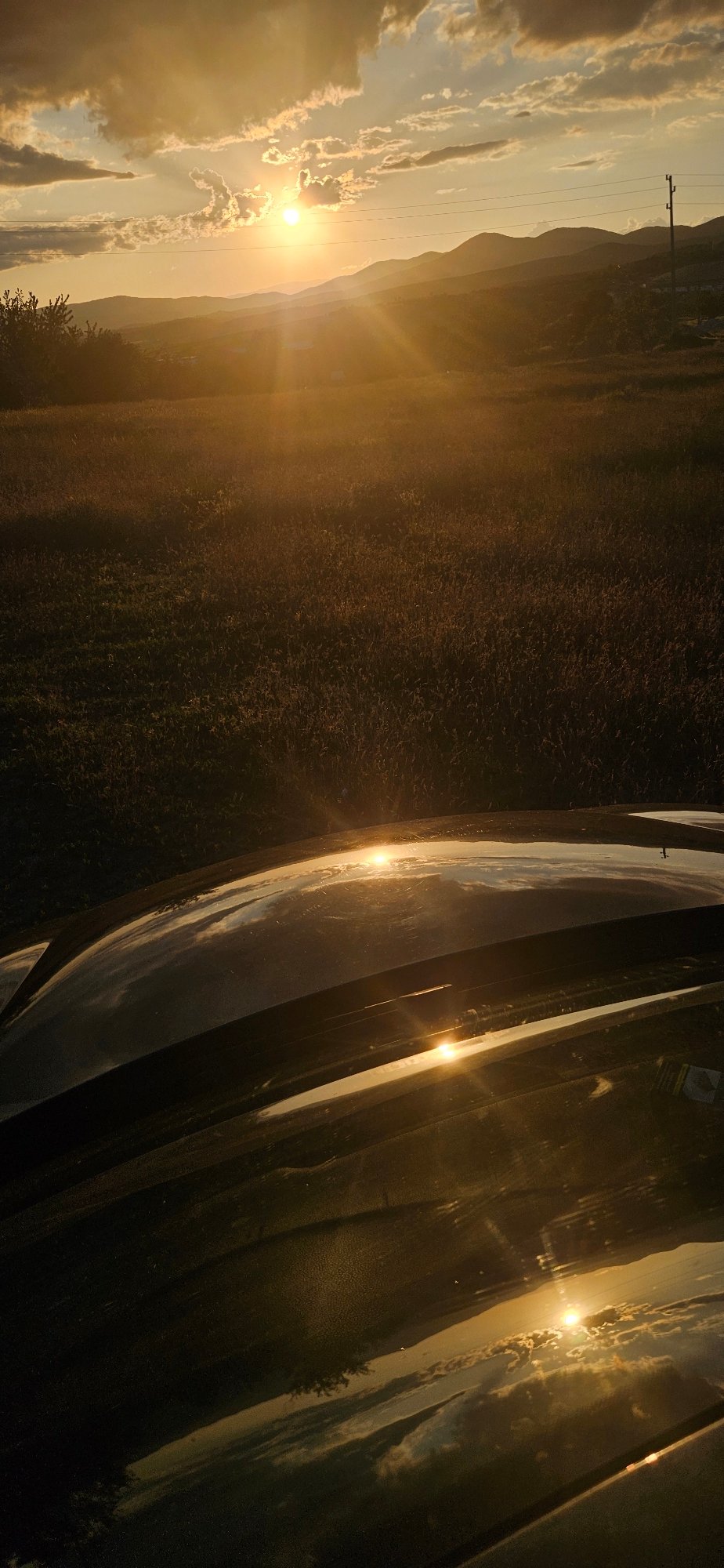 Sunset documented with energy drinks at Momin Prohod, Bulgaria