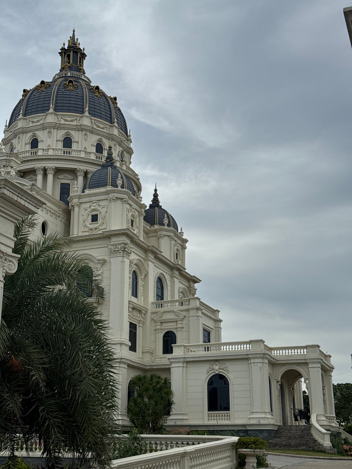 Grand neoclassical building with domes in Hoa Lư Ward