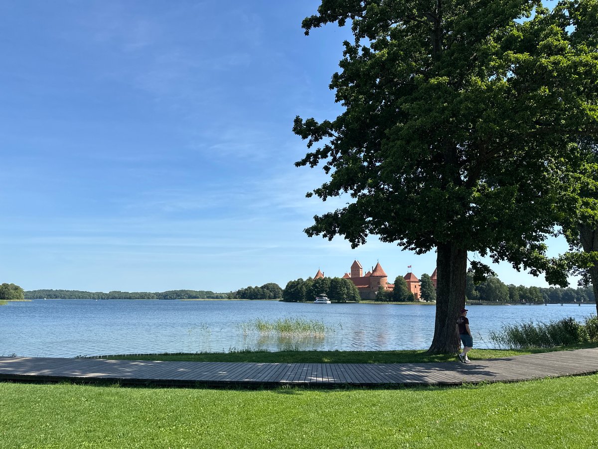 Summer morning at Trakai Island Castle, Lake Galvė