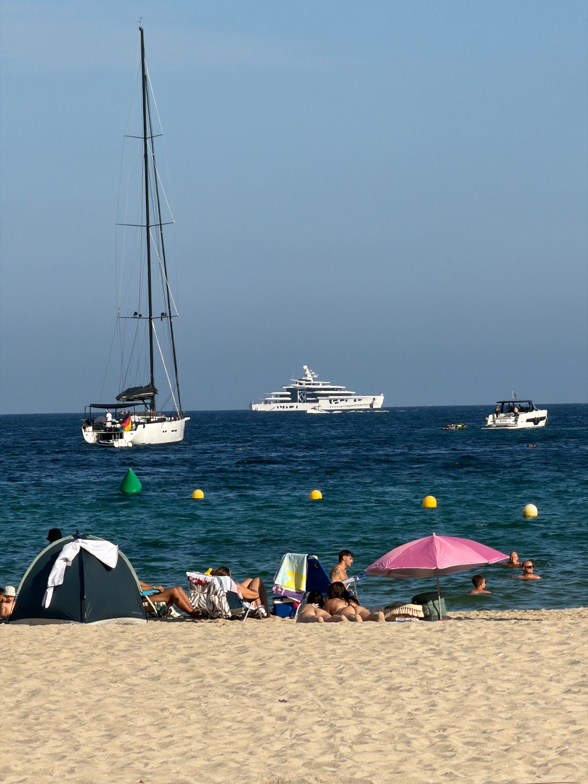Sunny afternoon on Mallorca's southwest coast beaches