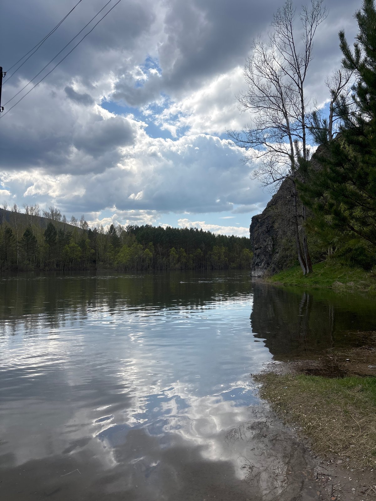 Morning view captured of Yenisey River in Krasnoyarsk