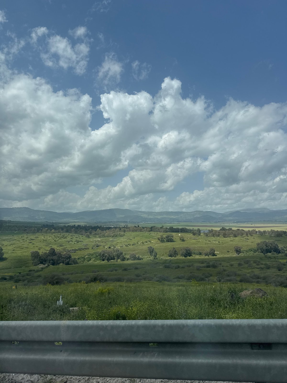 Cloudy skies documented over northern Israel countryside