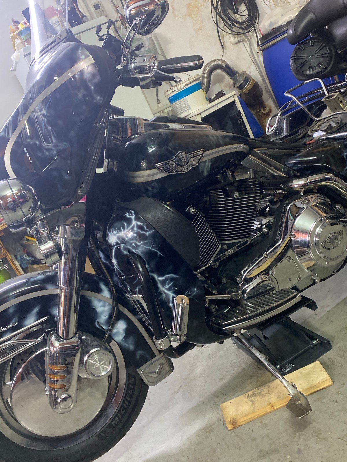 Custom Lightning-Decorated Motorcycle Spotted in Chaikovsky Garage