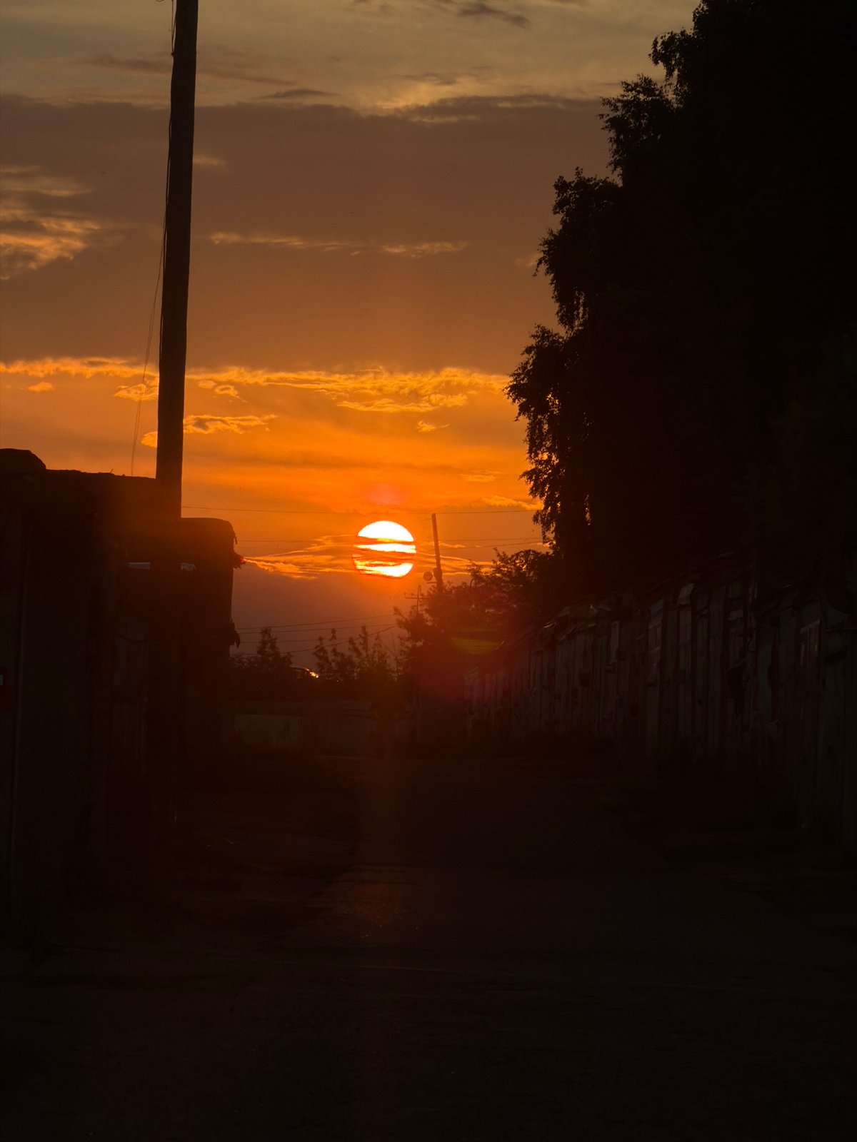Summer sunset scenes across Chaikovsky, Russia