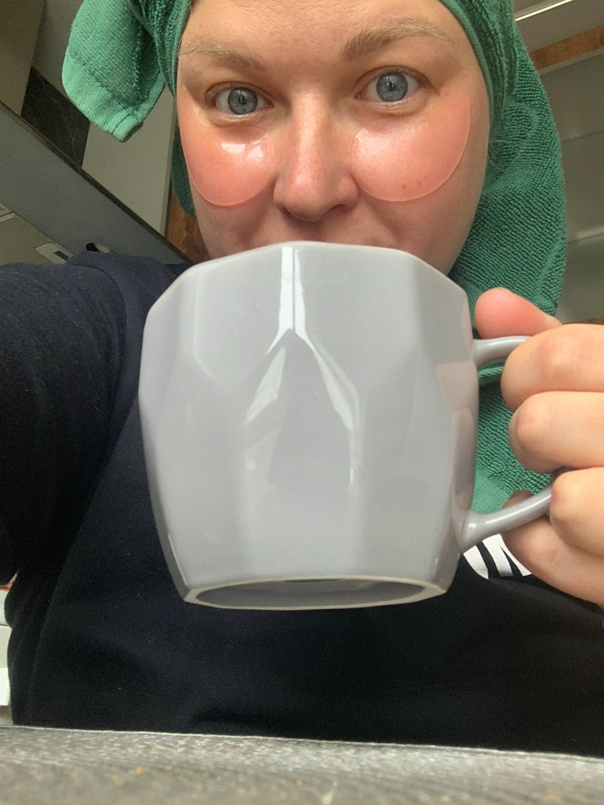 Morning skincare routine captured in Chaikovsky kitchen