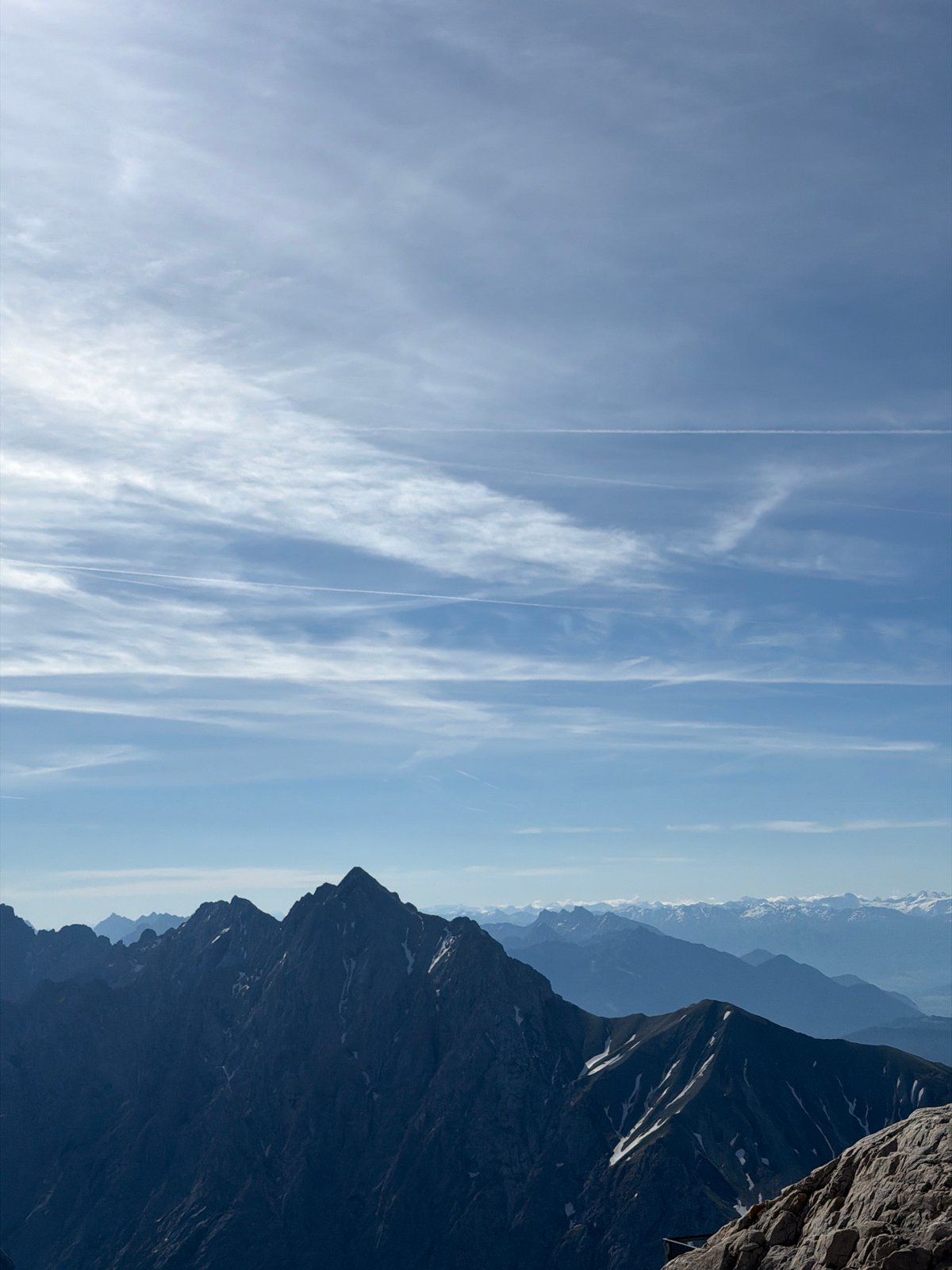Morning alpine scenes documented at Germany's highest peak Zugspitze