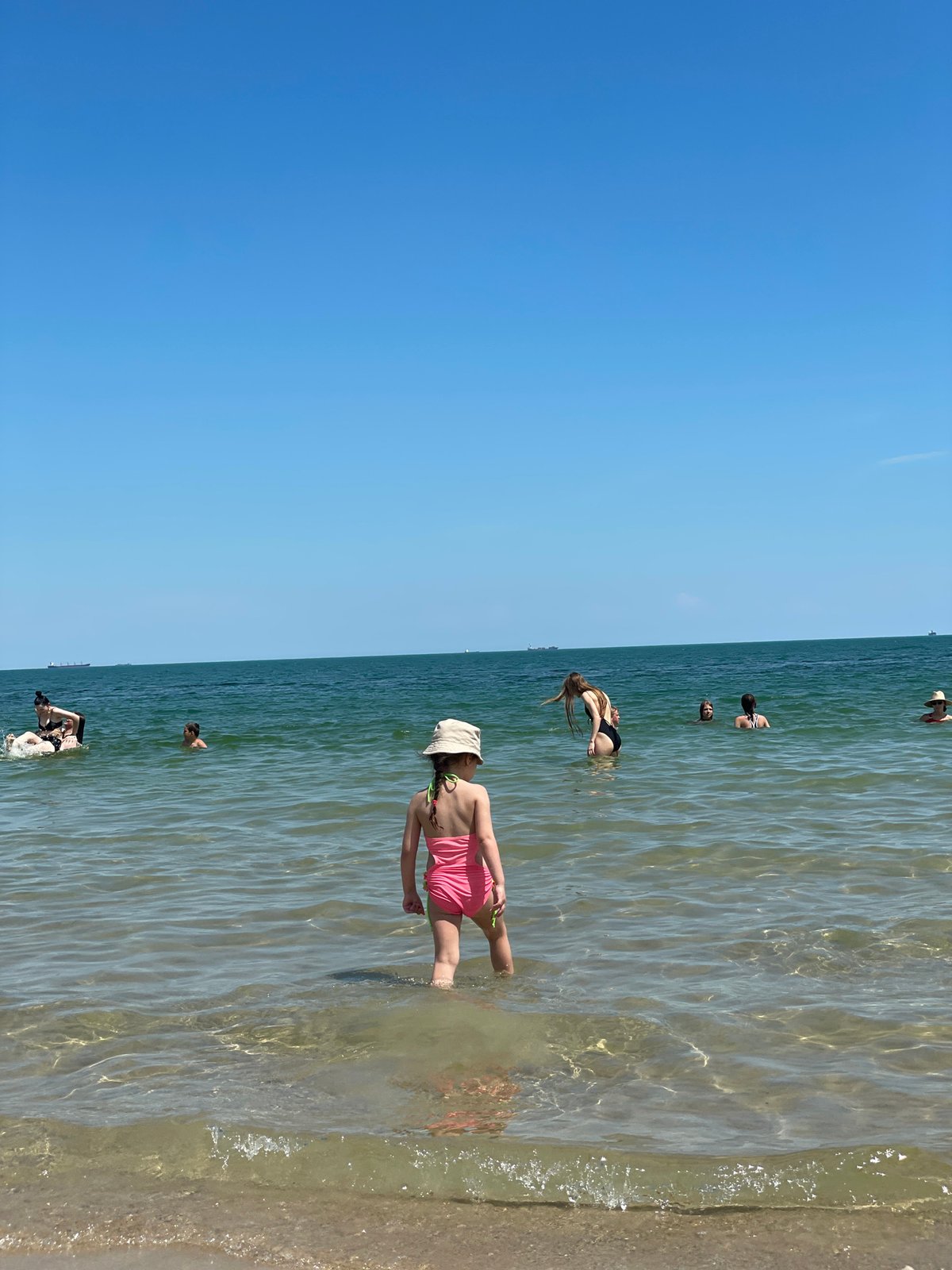 Sunny summer day at an Odesa beach on the Black Sea