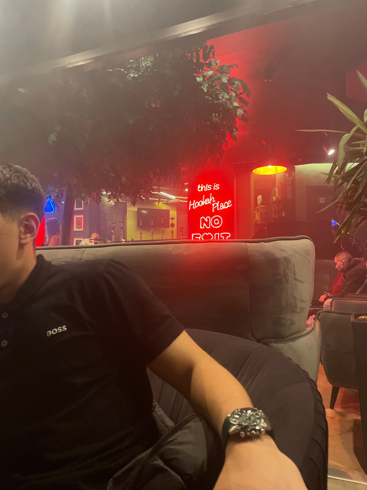 Evening hookah lounge visit documented in Varna, Bulgaria
