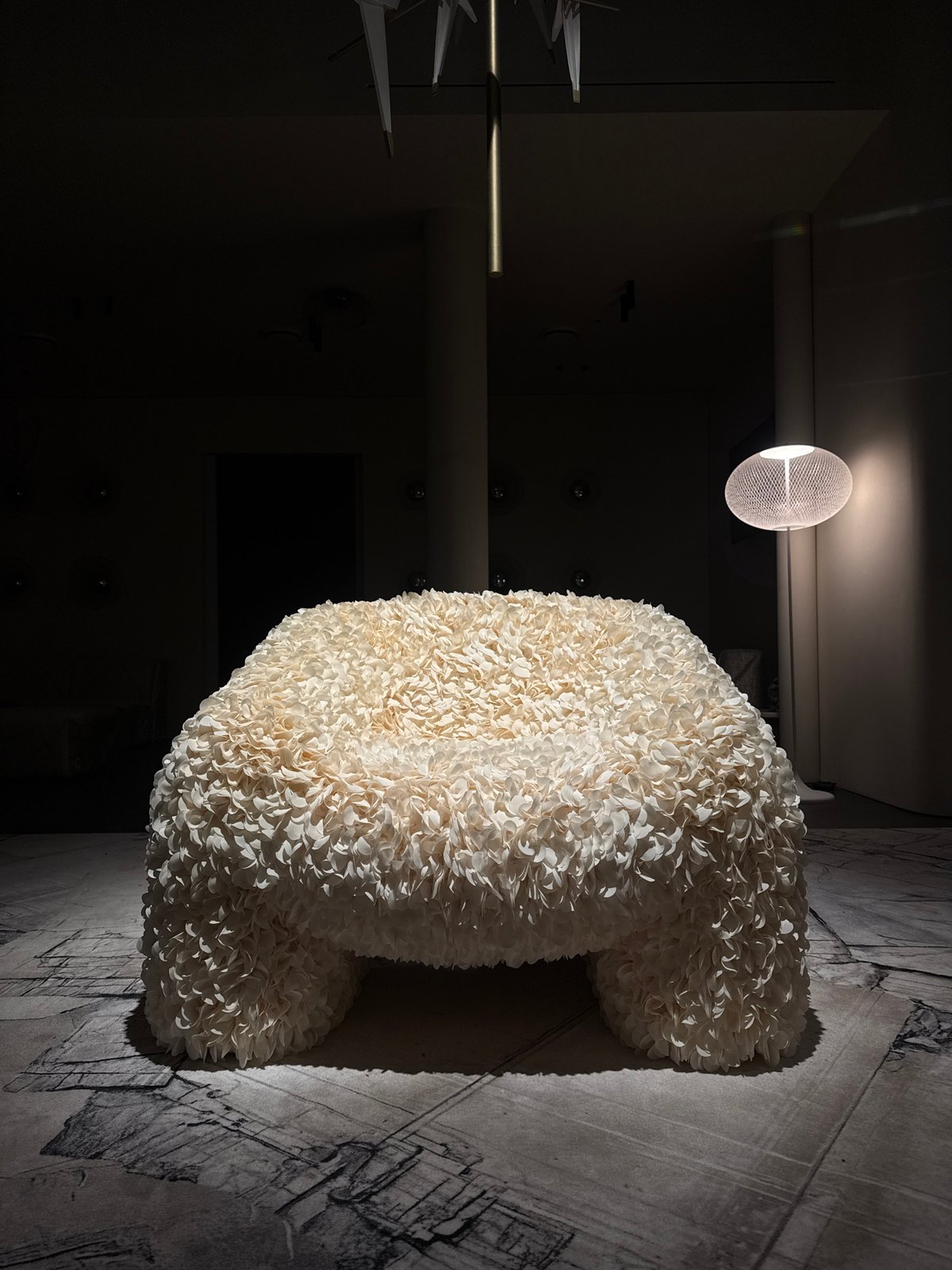 Art installations observed in Milan gallery space