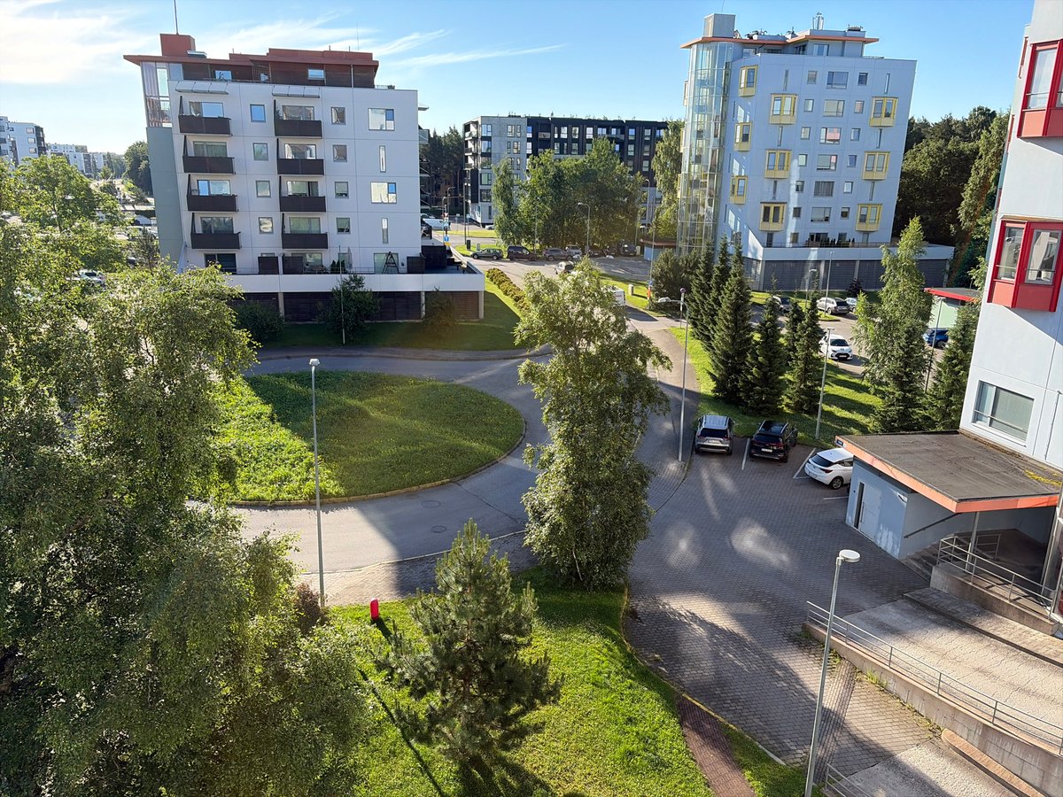Sunny day over a modern Tallinn residential district