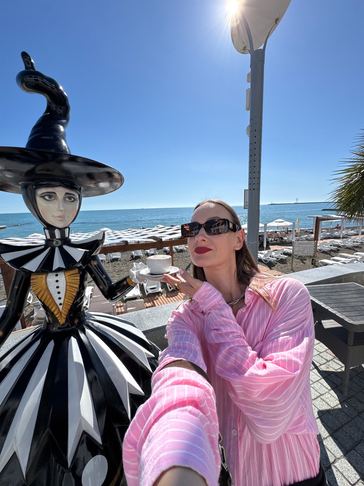 Sunny afternoon captured at Sochi Black Sea resort areas