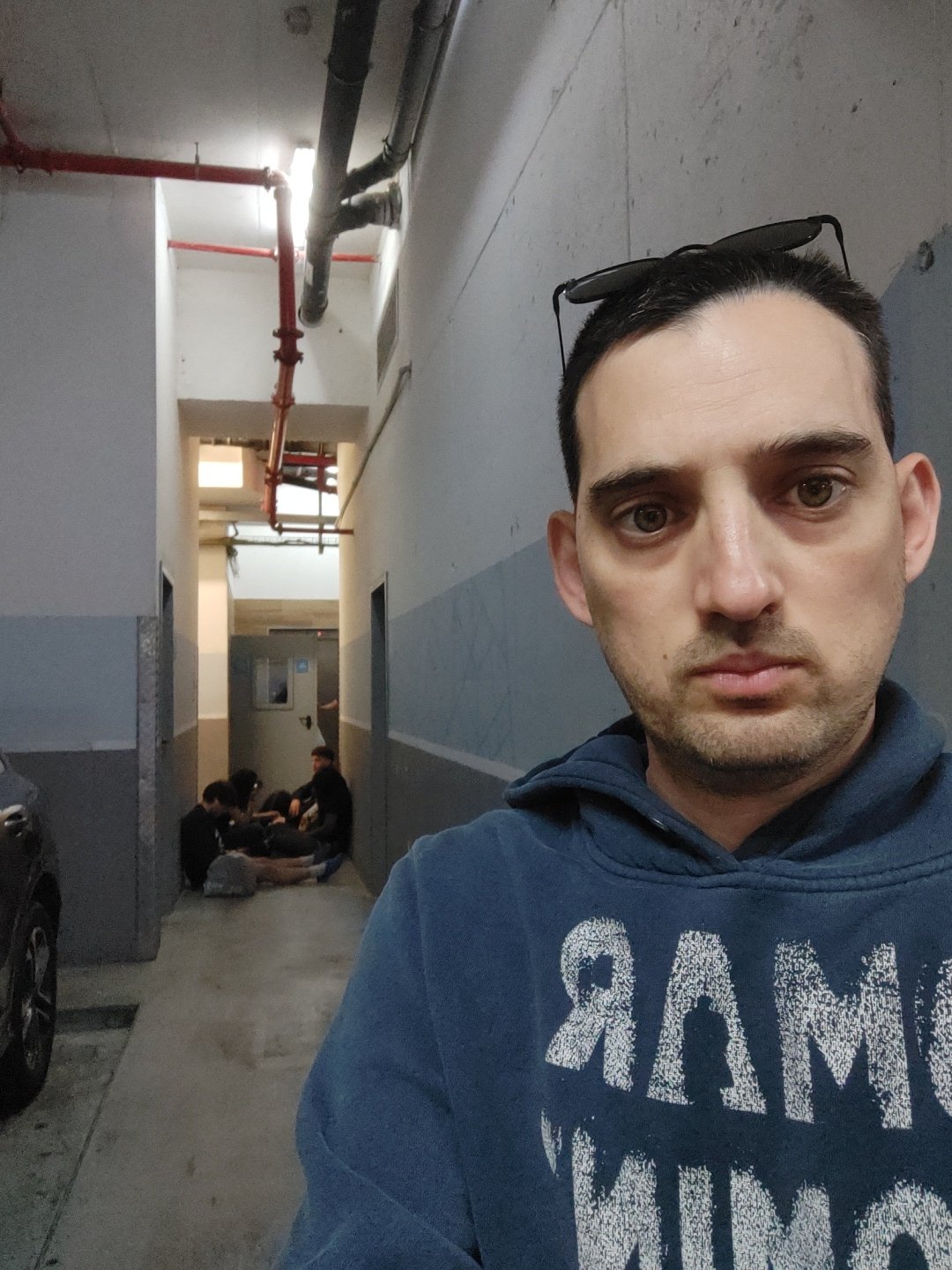 Man takes selfie in unfinished space in Tel Aviv