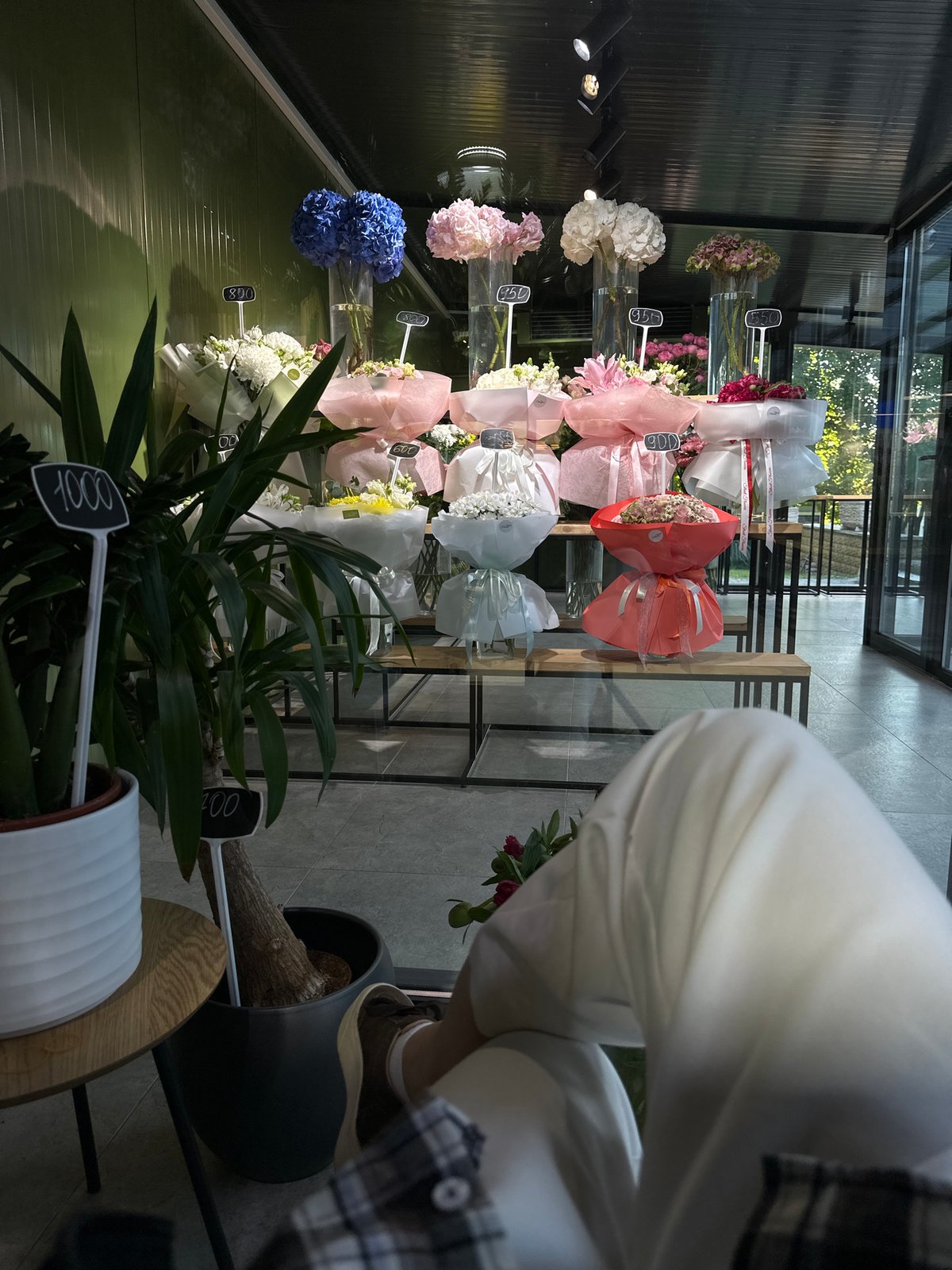 Morning flower shop visit documented in Chișinău, Moldova