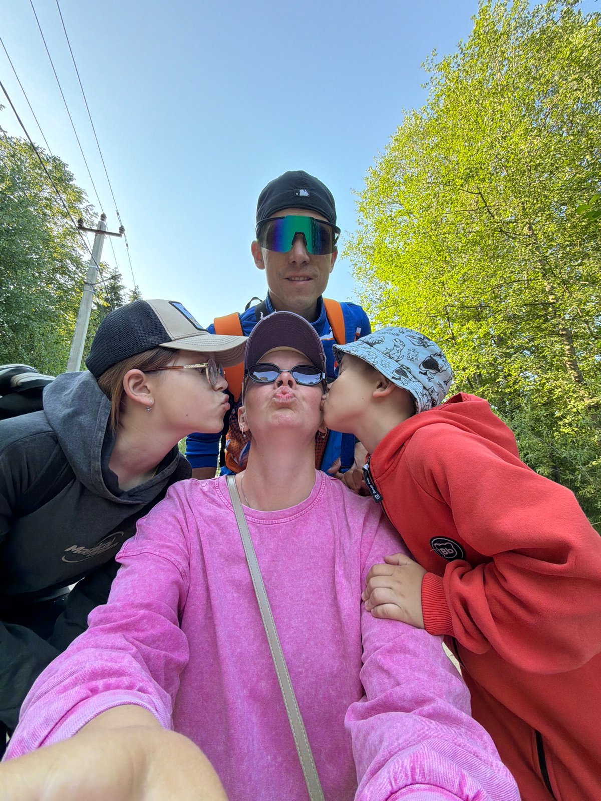 Outdoor selfies captured in sunny Chaikovsky, Russia