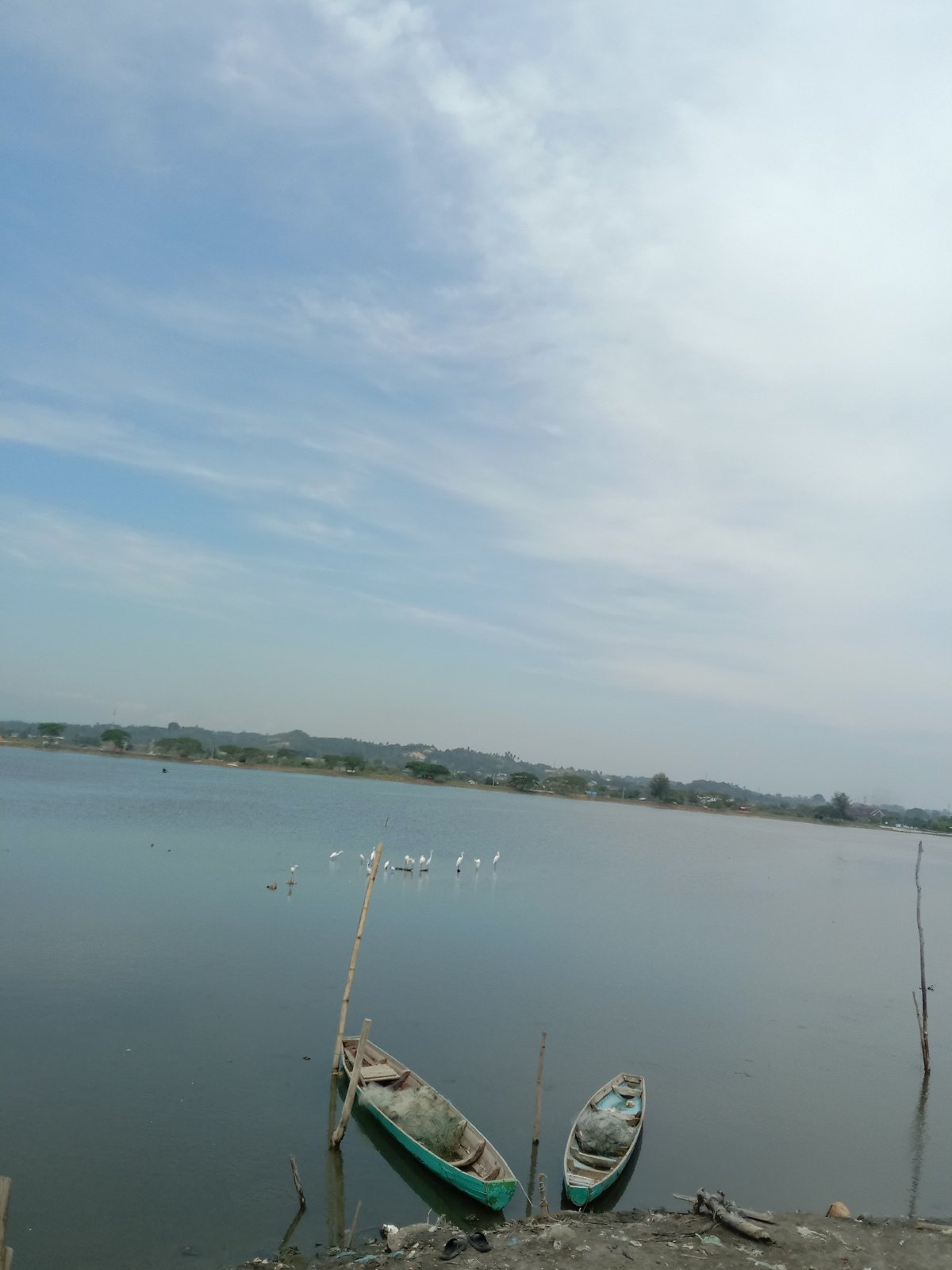 Construction work and fishing boats observed in Lhokseumawe