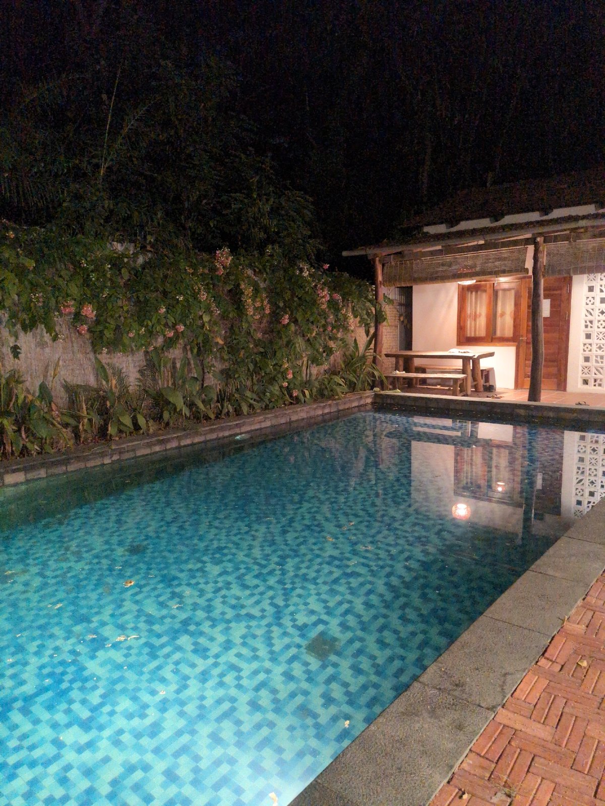 Swimming pool observed at building exterior in Phú Quốc