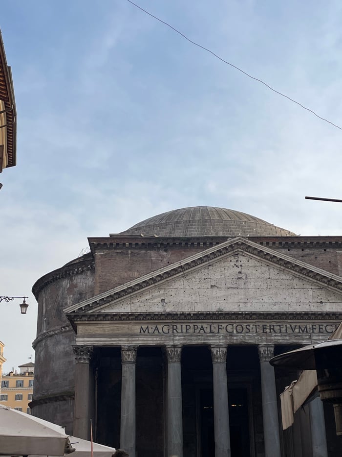 Tourist documents afternoon Rome walking tour visiting major landmarks
