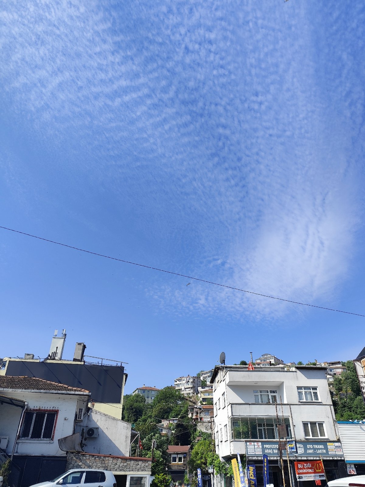 Morning street life documented in Istanbul's Sarıyer district