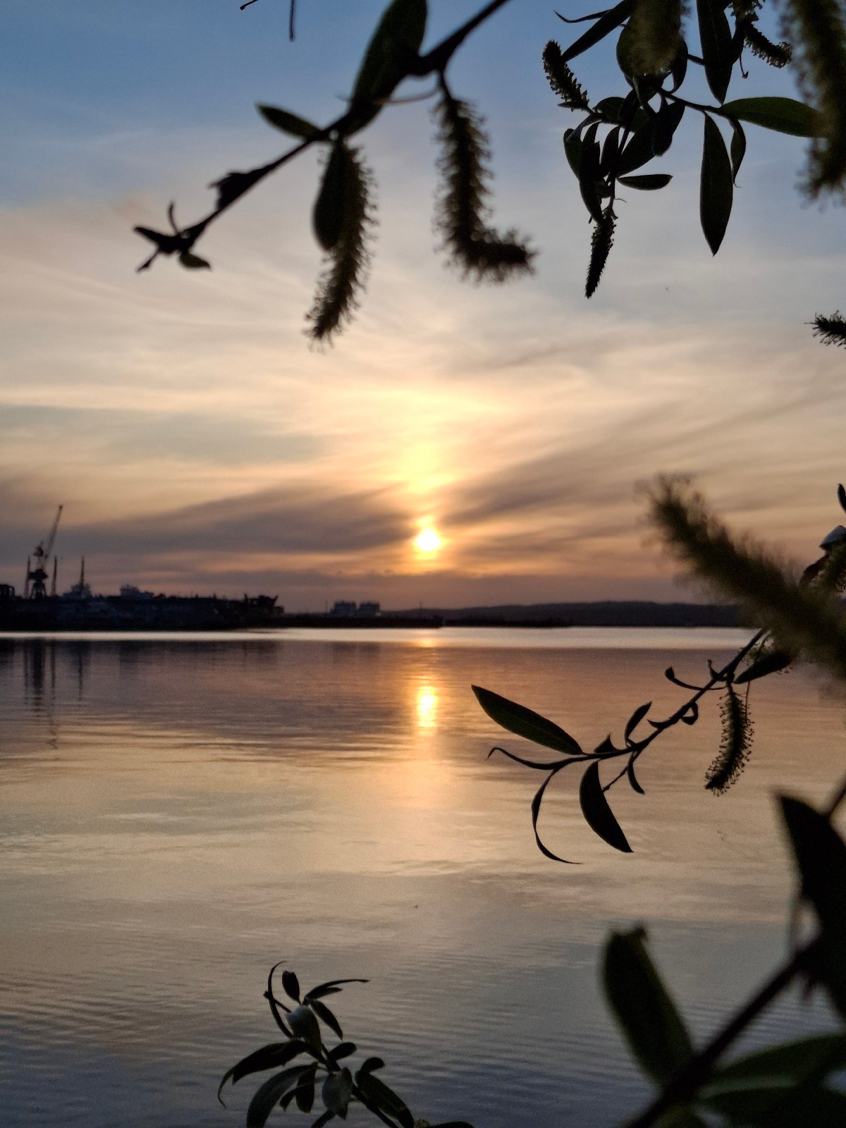 Sunset over Kama River captured in Chaikovsky, Russia