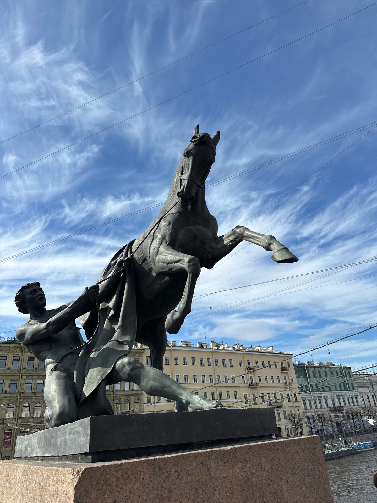 Busy pedestrian activity observed in downtown Saint Petersburg