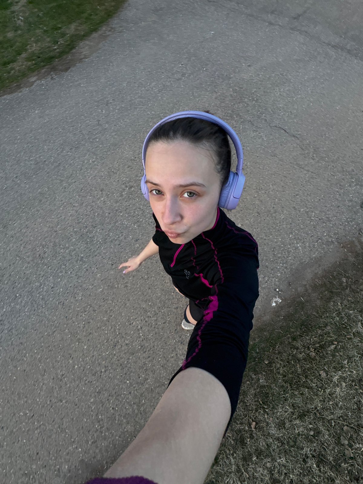 Runner photographed on path in Прикамский, Russia