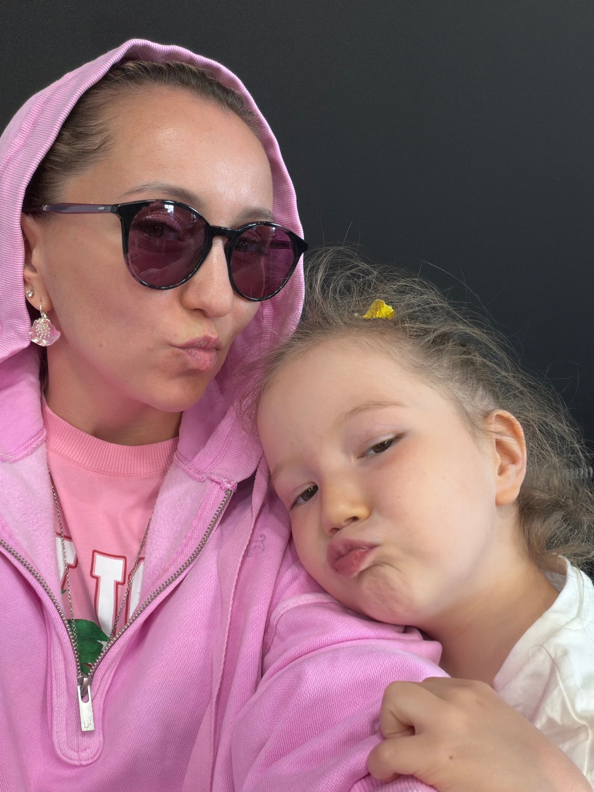 Mother and child enjoy morning cafe visit in Izhevsk