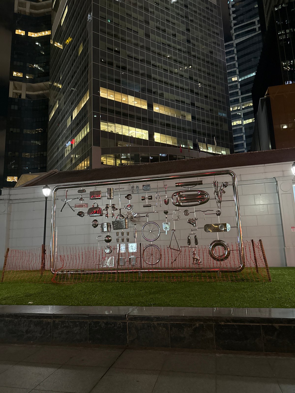 Singapore skyline and riverside landmarks captured in evening documentation
