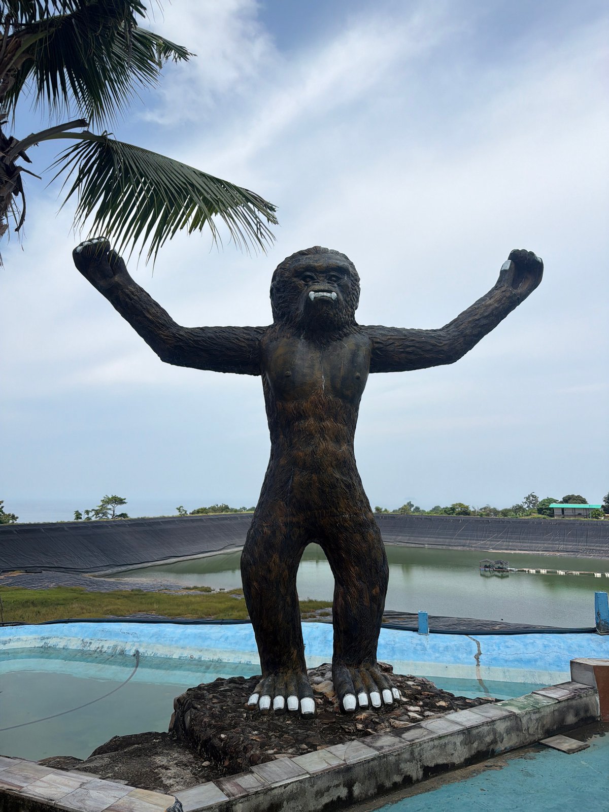 Giant ape statue and octopus waterslide near Ao Nang