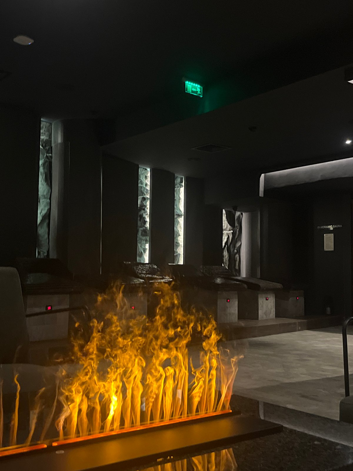 Interior design documented in Sofia building features illuminated stairs