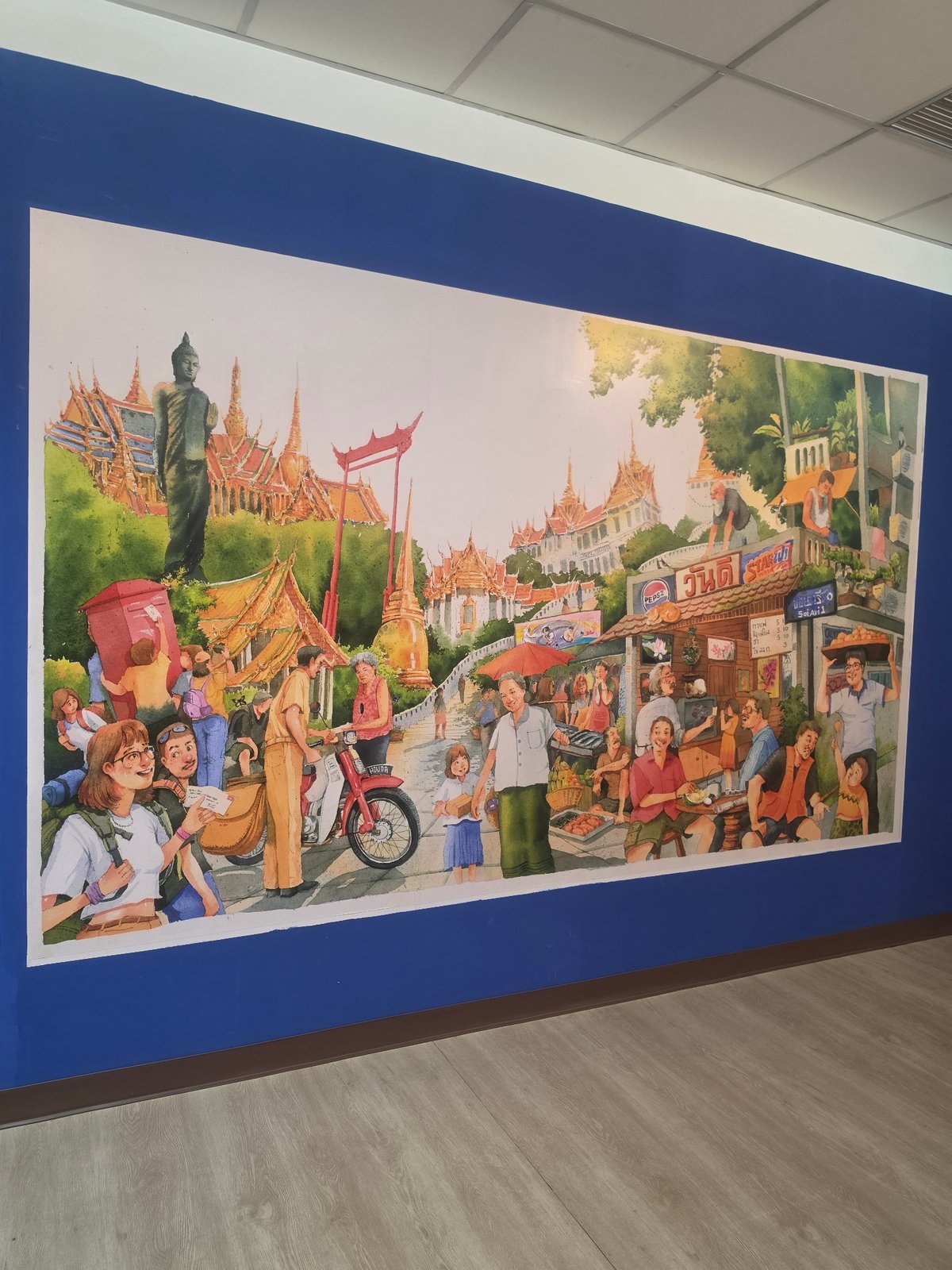 Visitor documents Thai postal museum exhibits in Bangkok