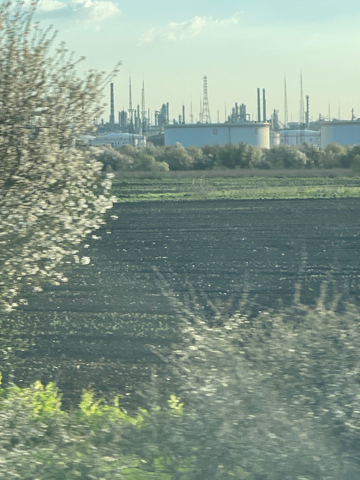 Industrial facilities observed in rural Kameno, Bulgaria landscape