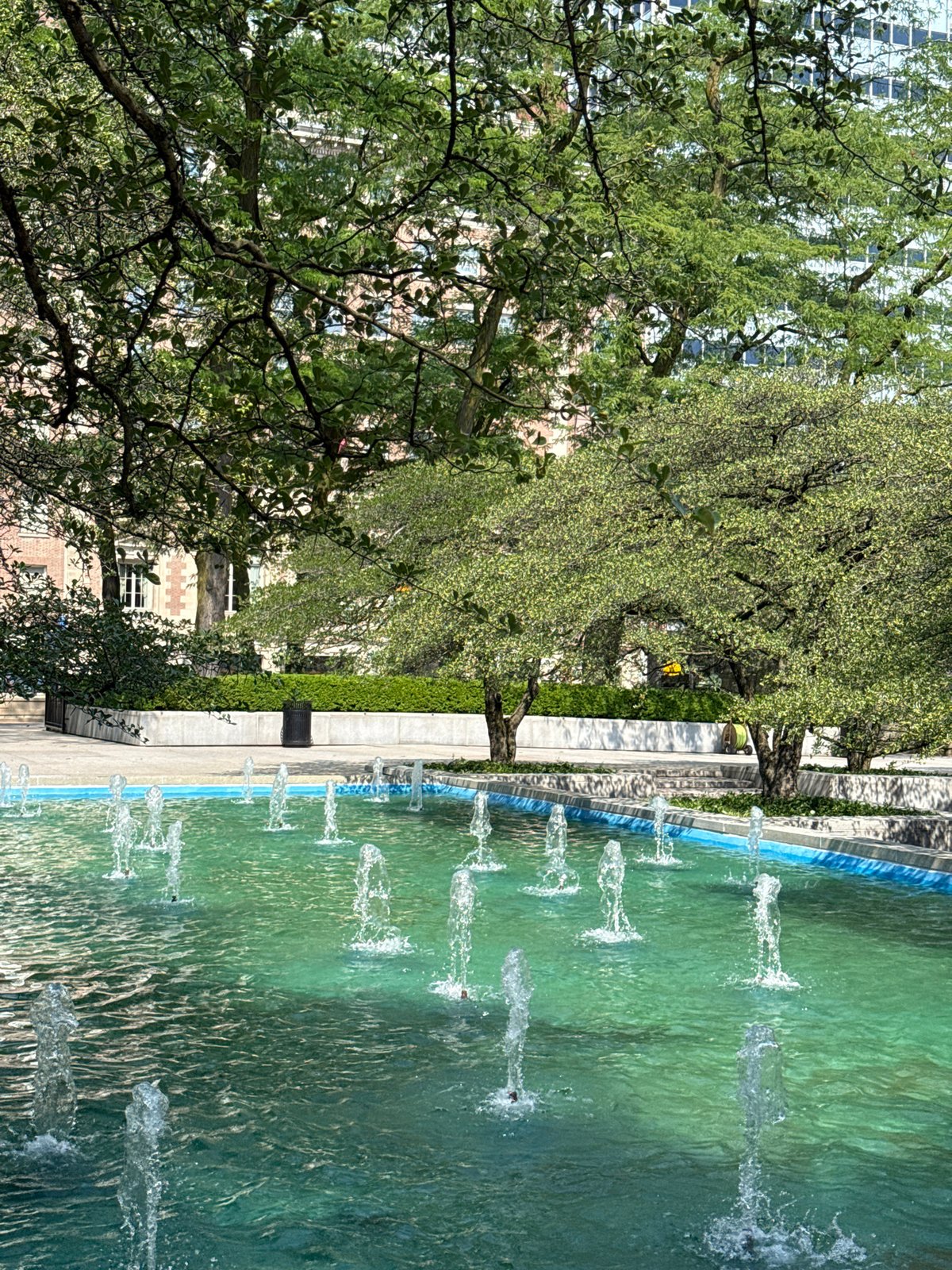 Fourth of July afternoon at Maggie Daley Park's fountains and plazas