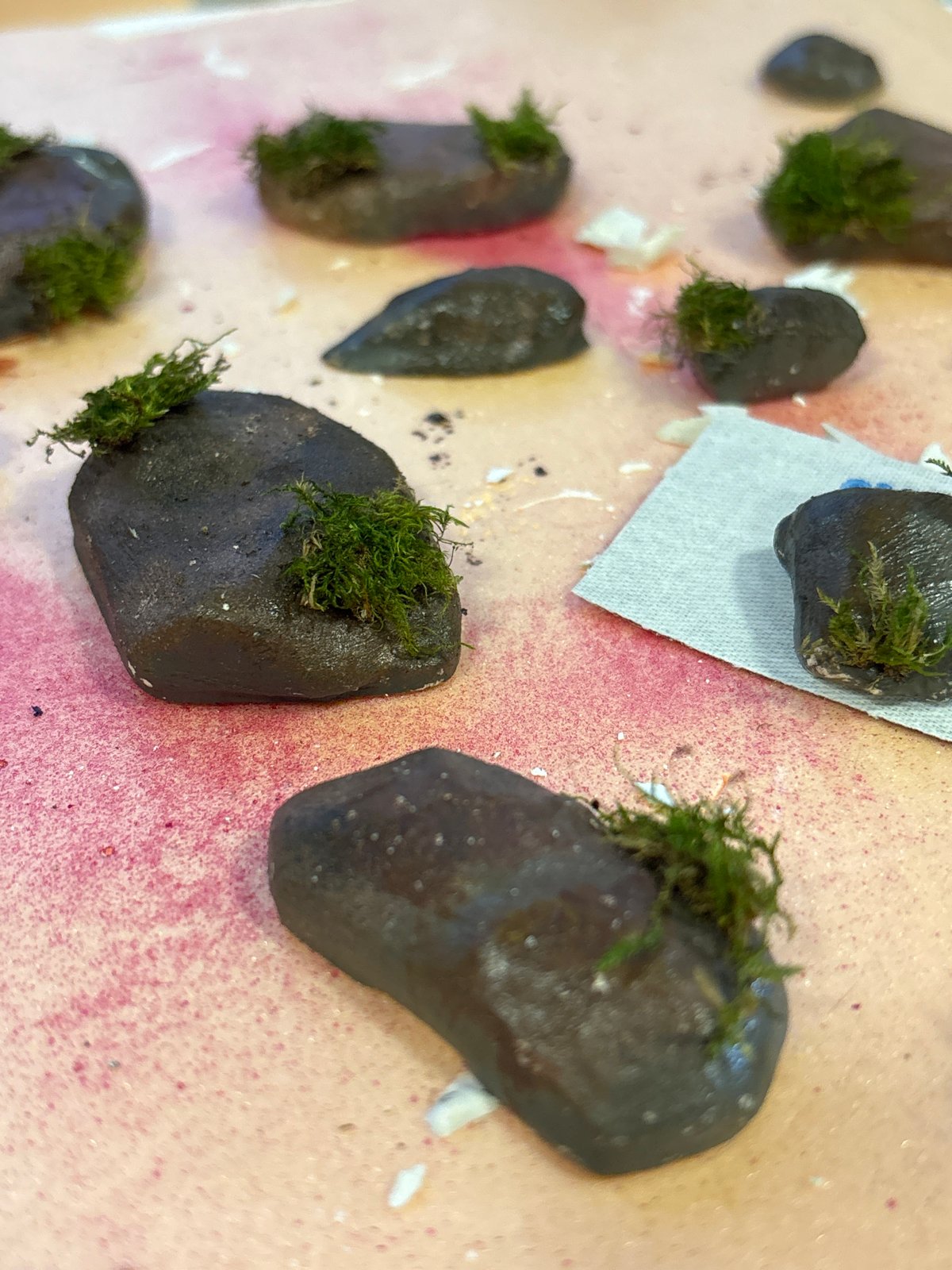 Artist documents craft session with natural materials in Perm