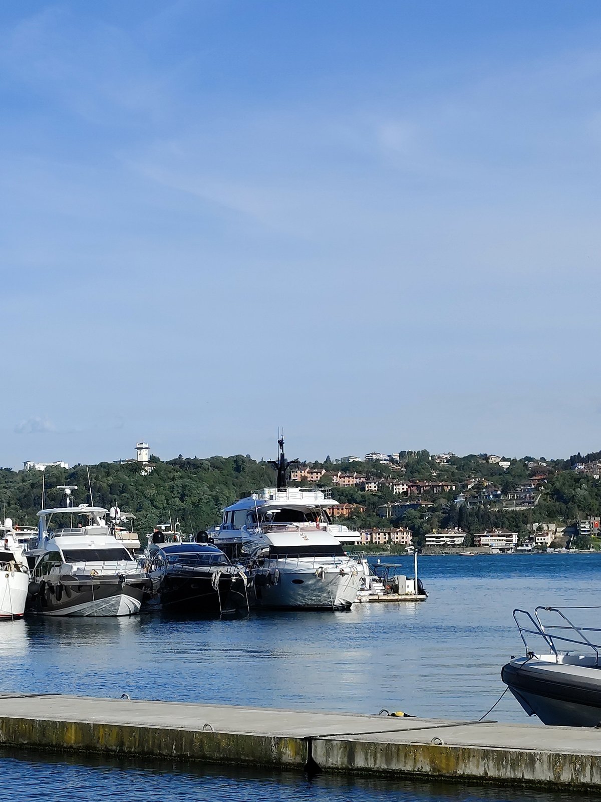 Peaceful afternoon scenes documented at Sarıyer marina, Istanbul