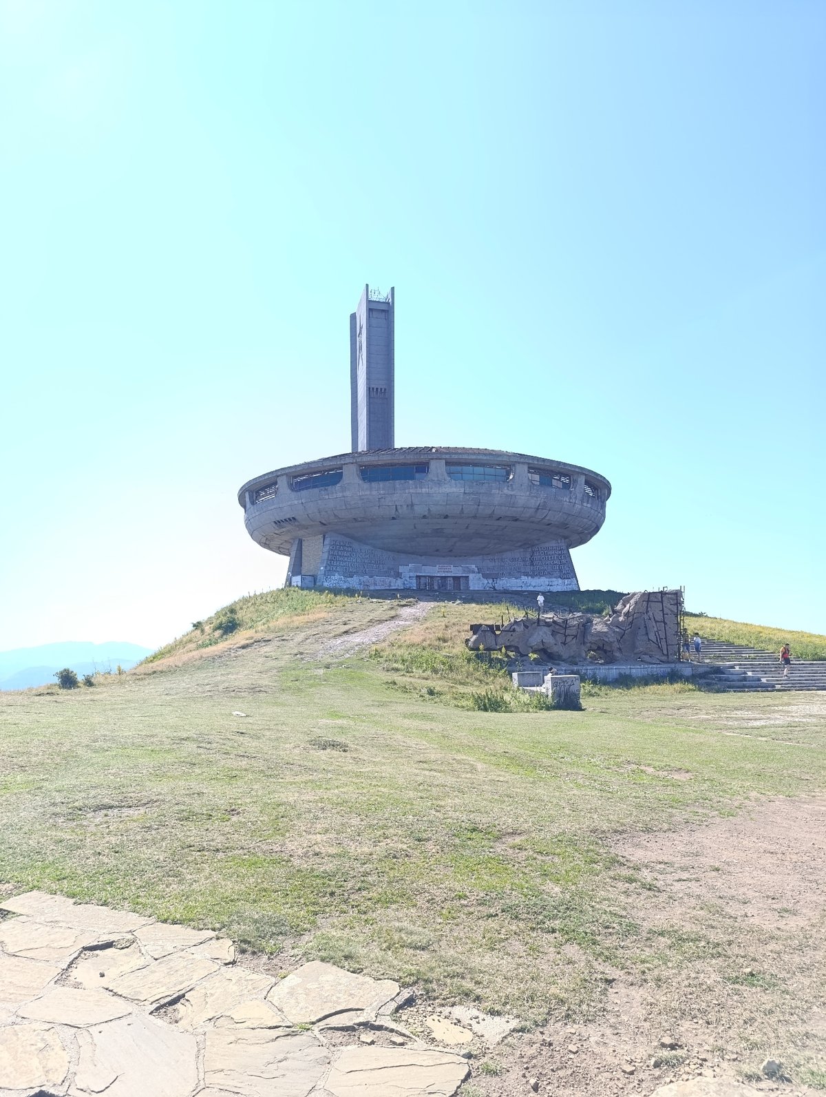 Buzludzha monument and mountain scenery, Shipka Bulgaria
