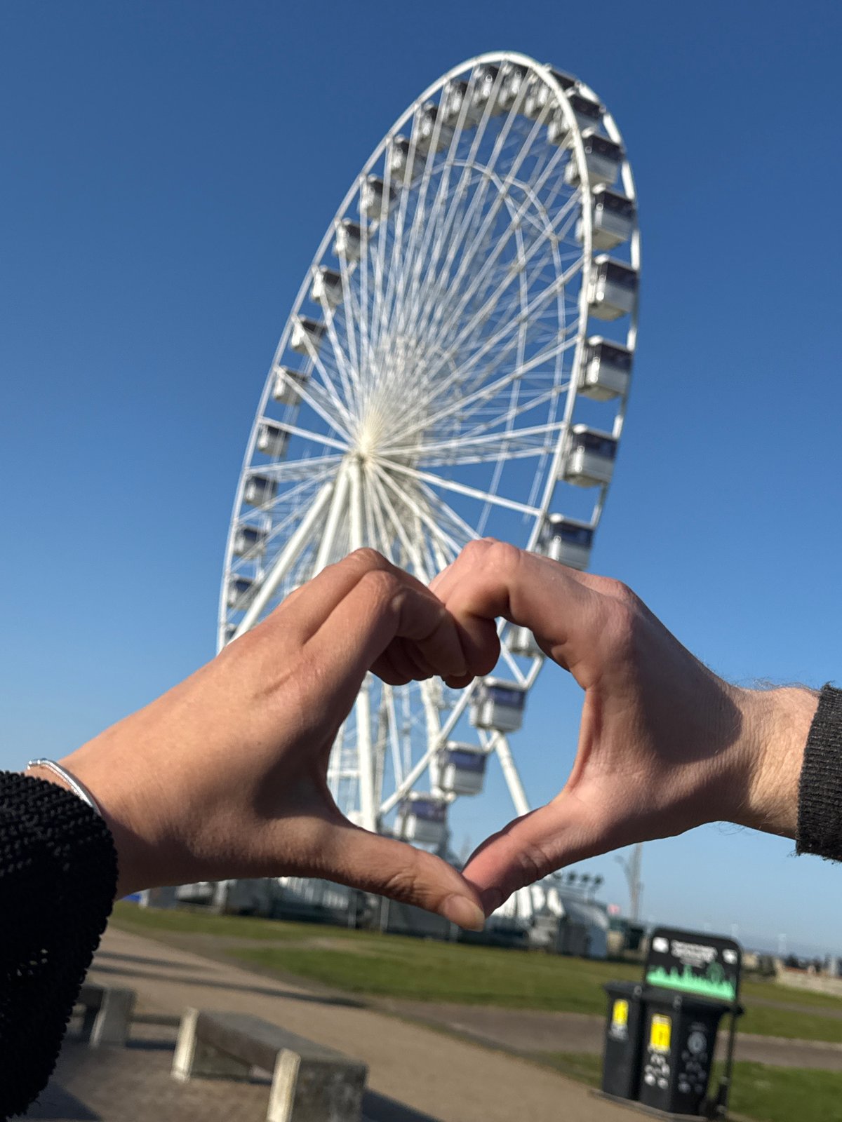 Tourist activities captured around Great Yarmouth's observation wheel