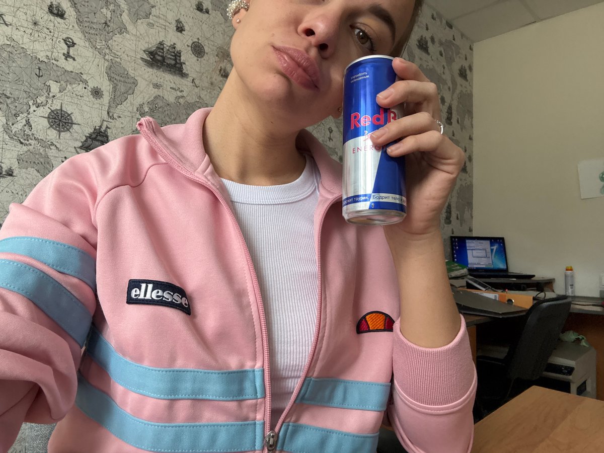 Person photographed with energy drink in Ust-Ilimsk, Russia