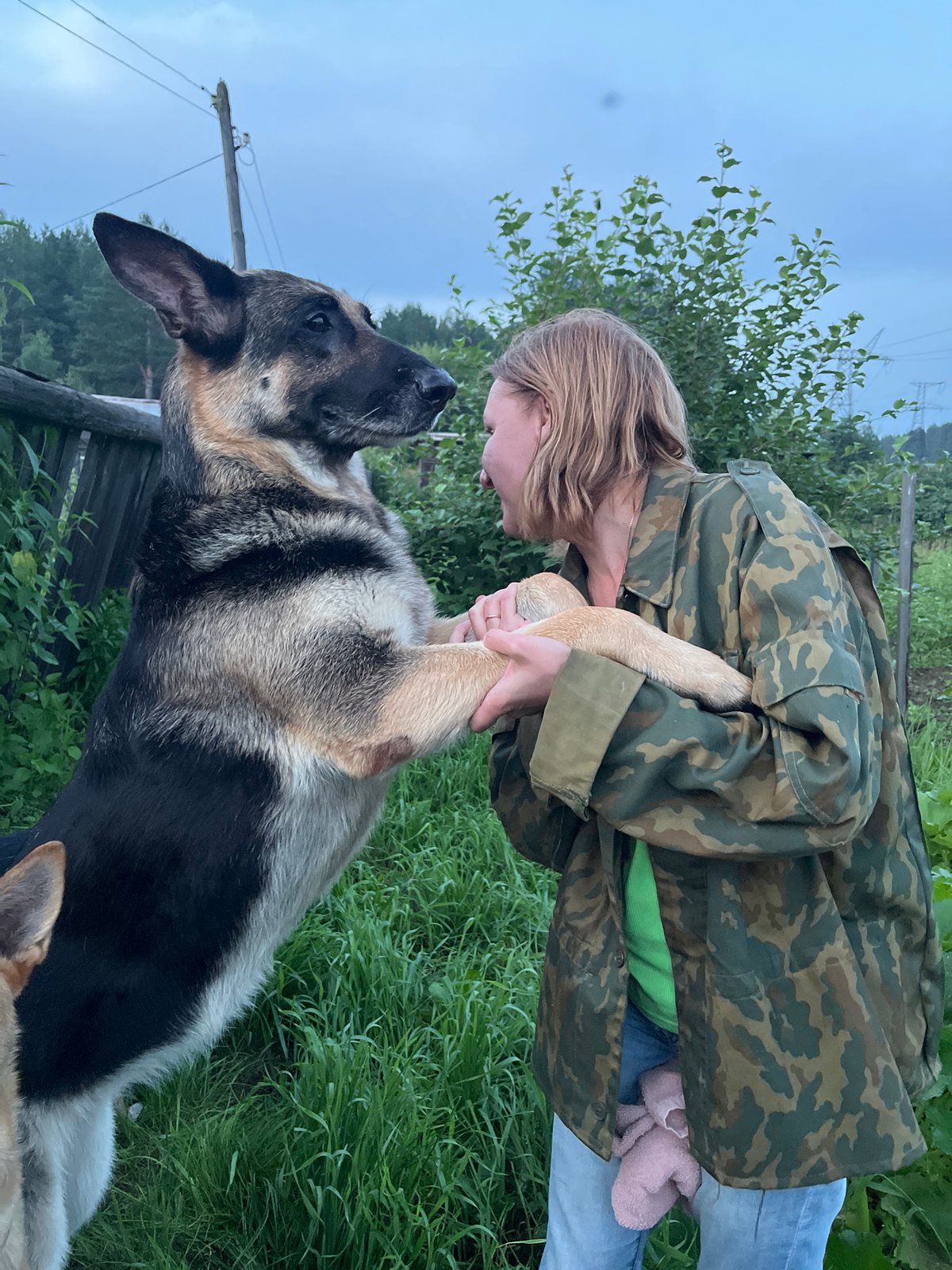 Dogs, a backyard, and a homemade burger in Nizhny Tagil