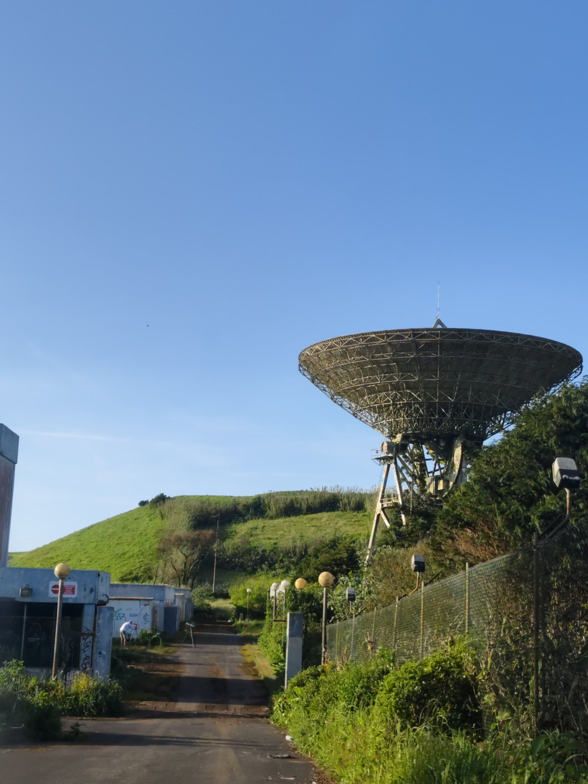 Radio telescope facility documented in Ponta Delgada, Portugal