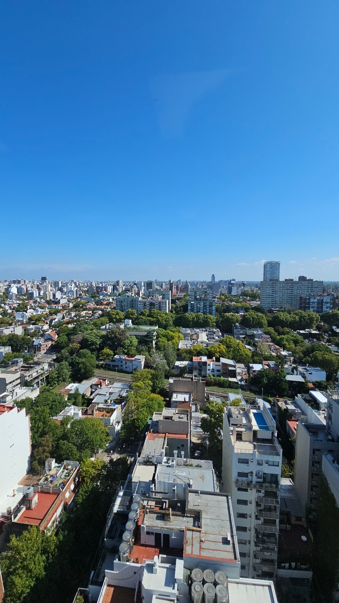 Aerial view captures Buenos Aires building clusters and architecture