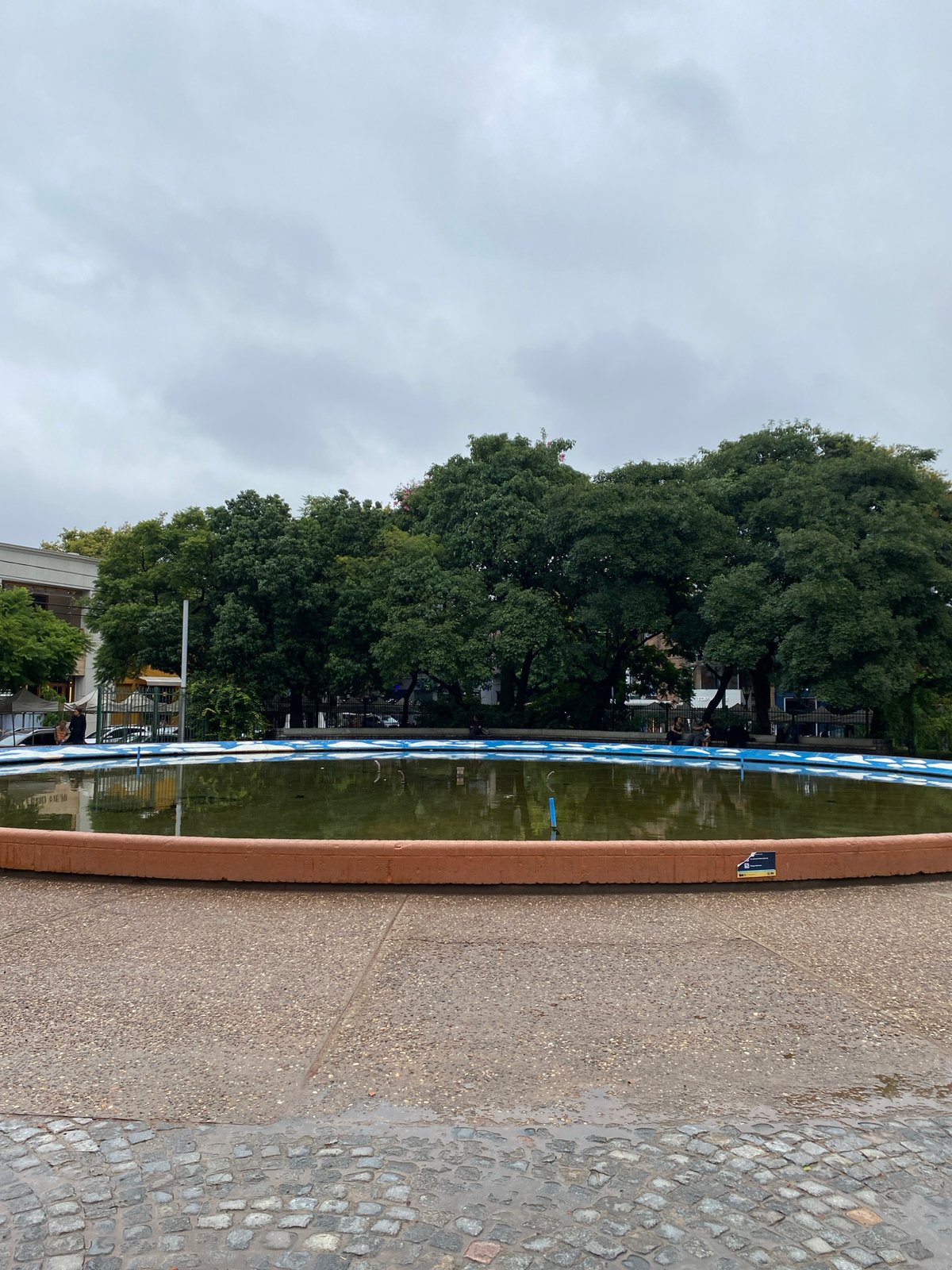 Fountain documented at Plaza Intendente Casares, Buenos Aires