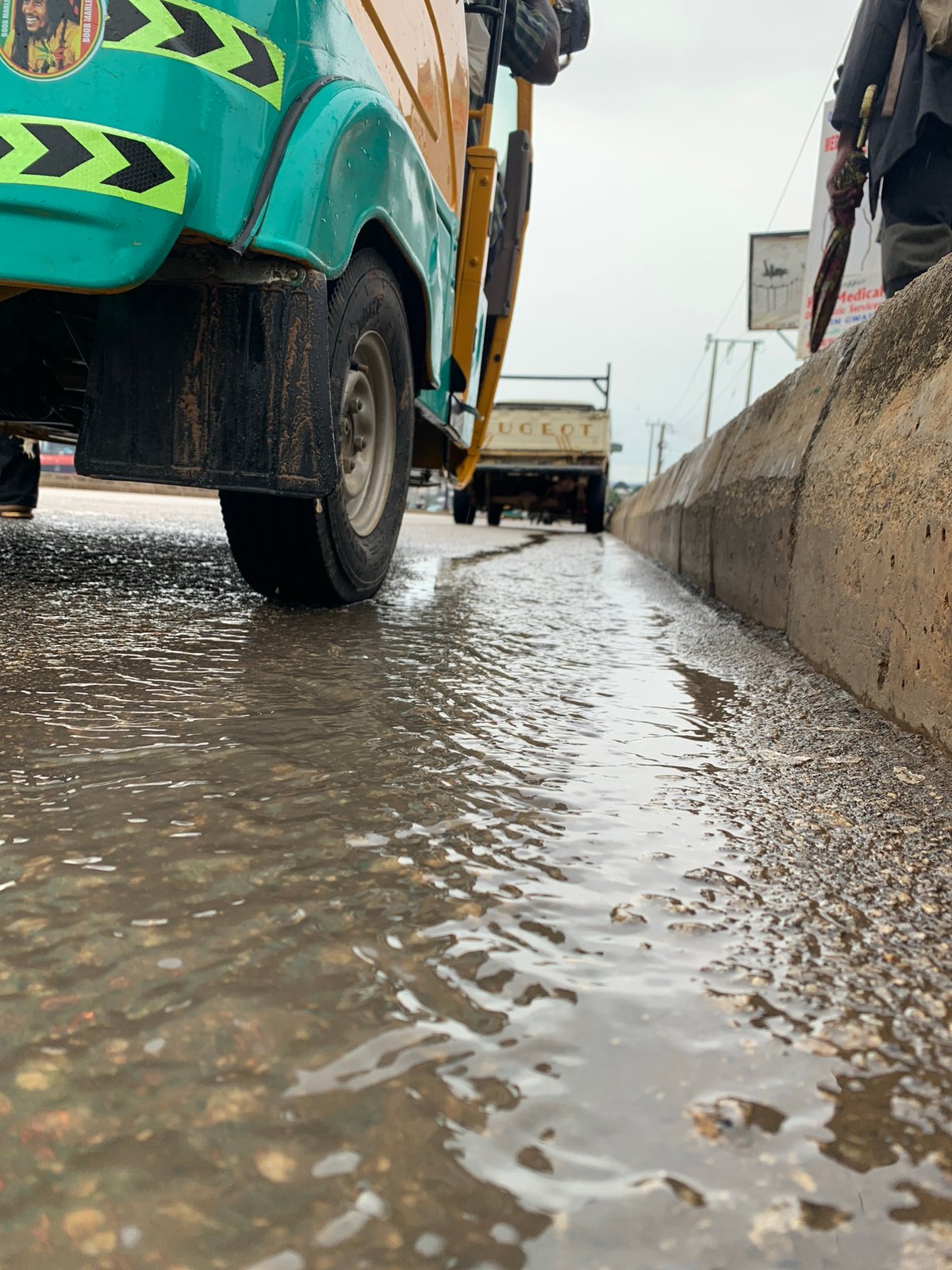 Heavy rainfall floods streets across Jos, Nigeria region