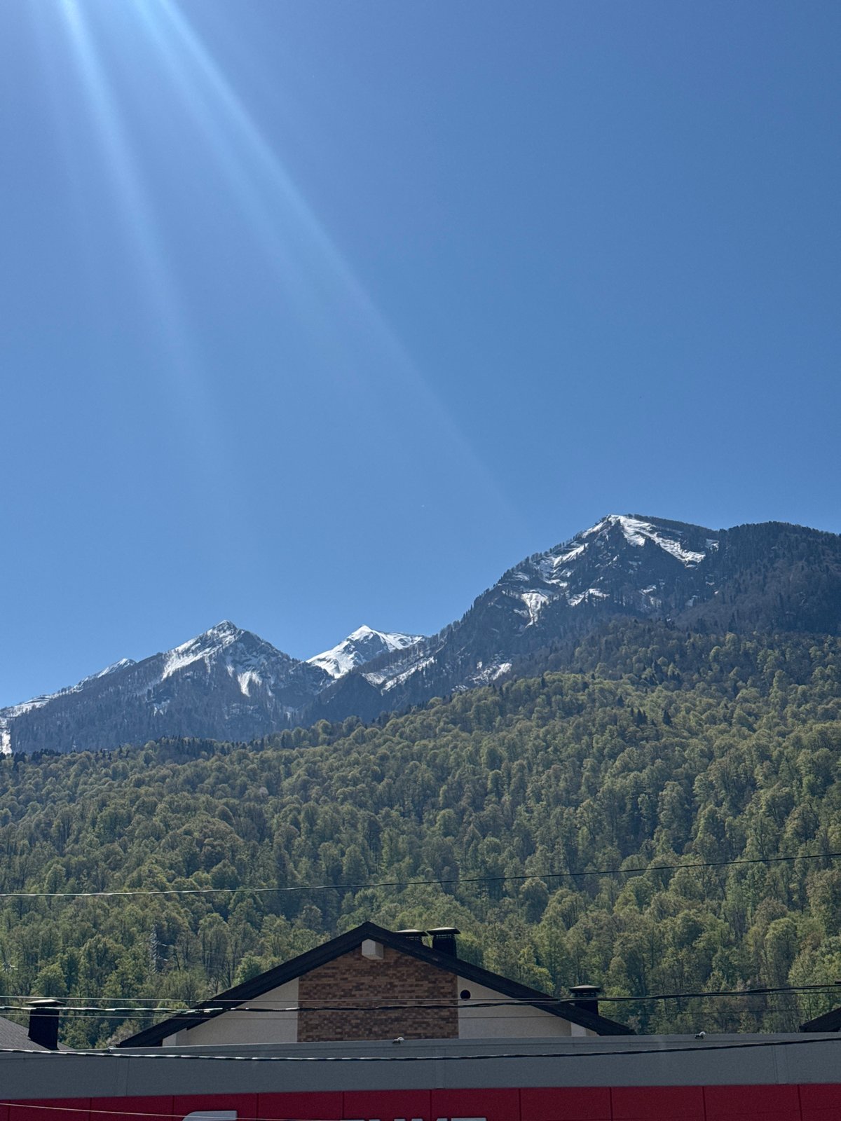 Mountain landscape documented in Krasnaya Polyana, Russia