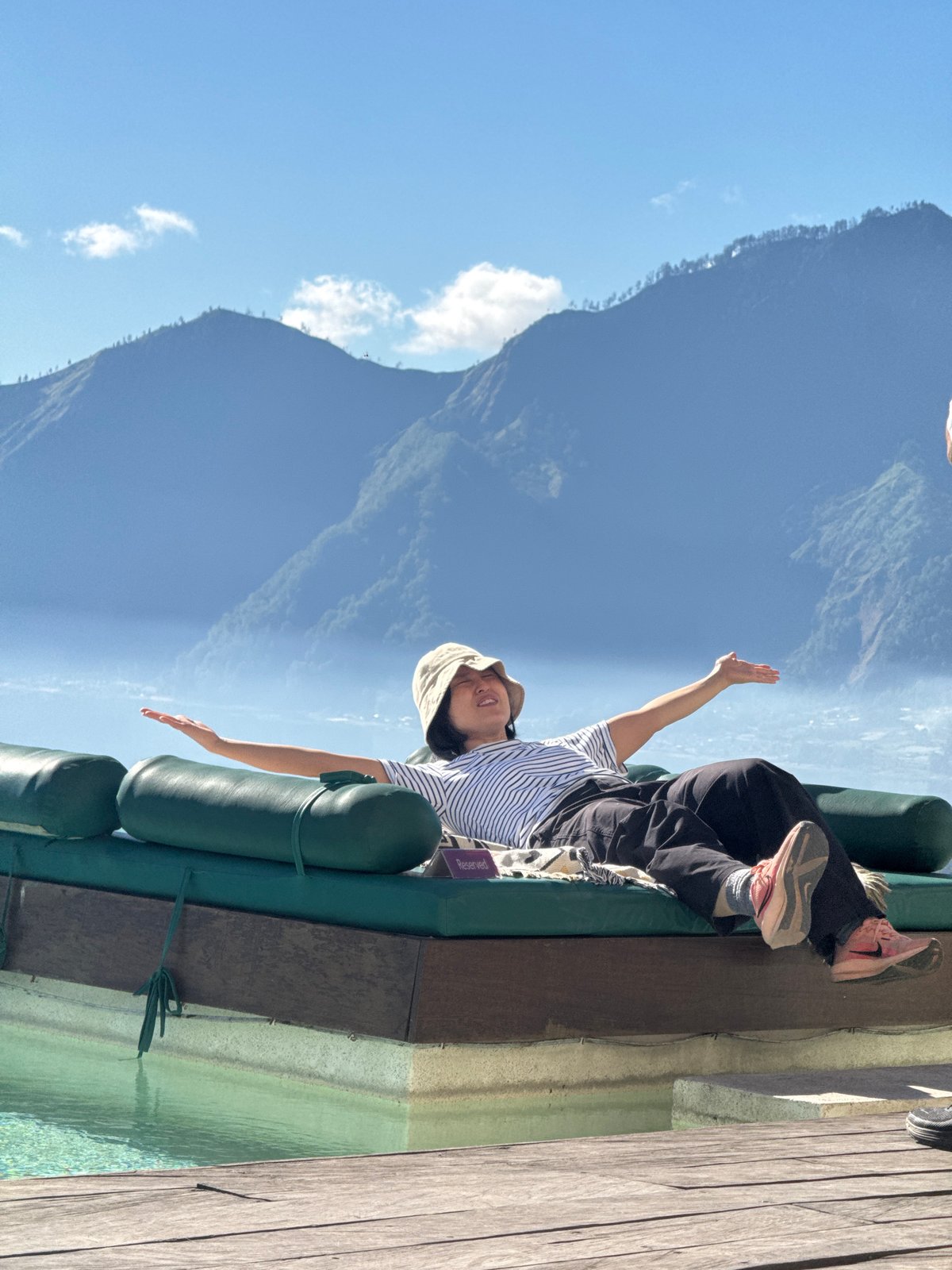 Infinity pool day in Kintamani with sweeping volcanic views