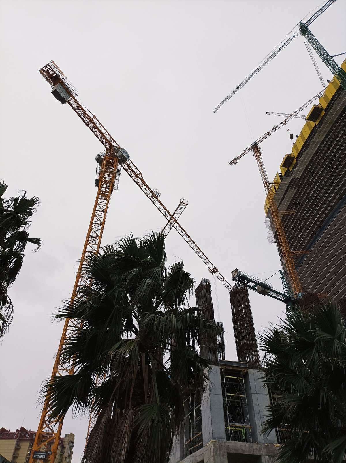 Construction cranes active at Batumi building site