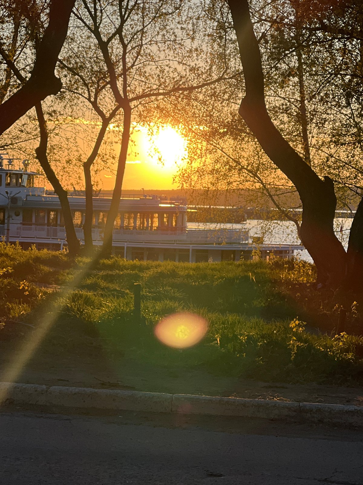 Sunset captured from multiple vantage points in Chaikovsky, Russia