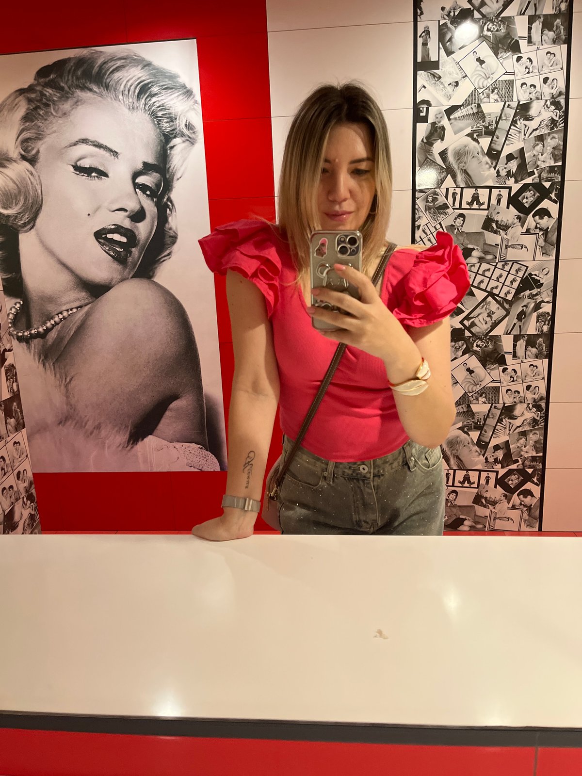 Couple documents afternoon cinema and shopping visit in Sochi